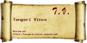 Tengeri Vince névjegykártya